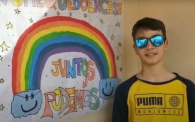 El alumnado de 1º de ESO manda un mensaje de ánimo